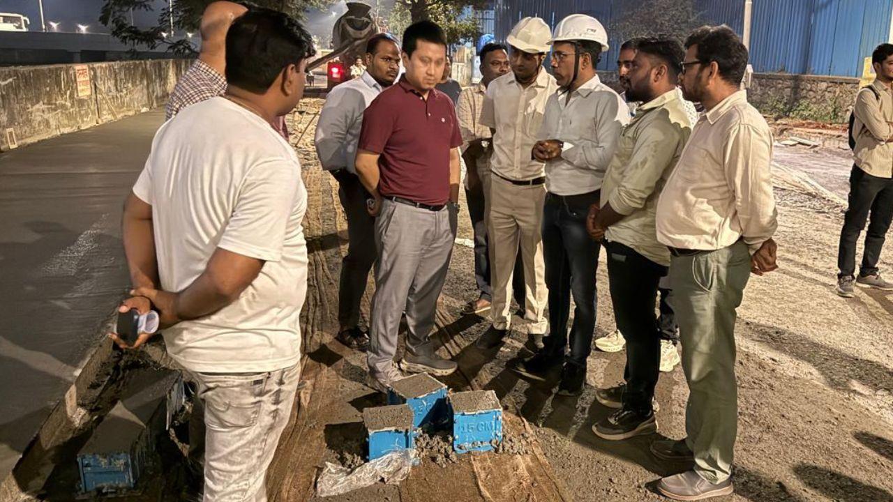 IIT Bombay inspects Dahisar cement concretisation road project