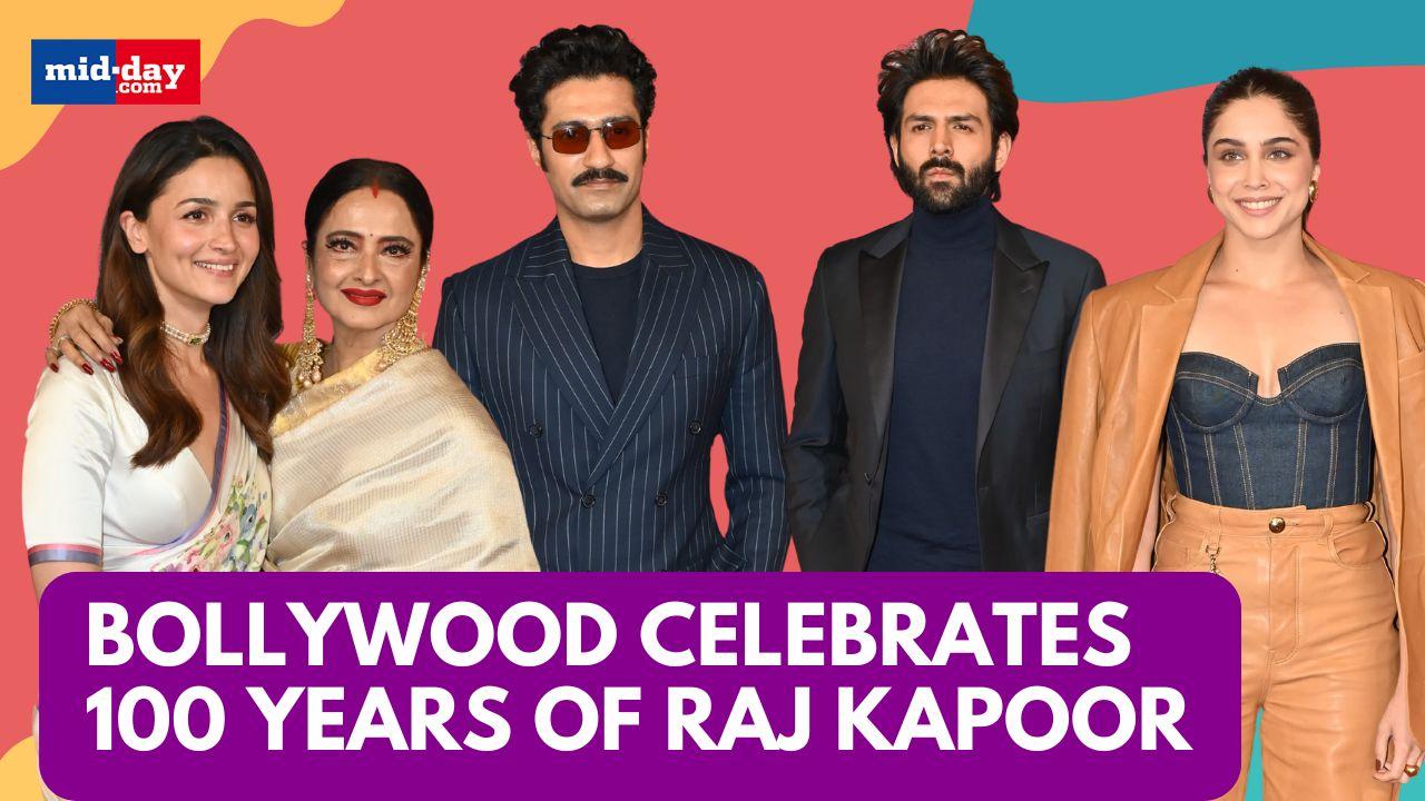 Vicky Kaushal, Kartik Aaryan, Rekha & other celebs at '100 years of Raj Kapoor' 