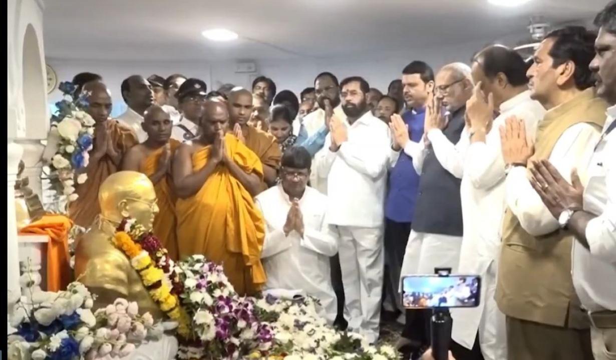 Maharashtra CM and deputies pay tribute to Dr. Ambedkar on Mahaparinirvan Diwas