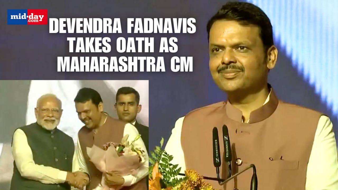 Maharashtra CM Oath-Ceremony: Devendra Fadnavis takes oath as Maharashtra CM