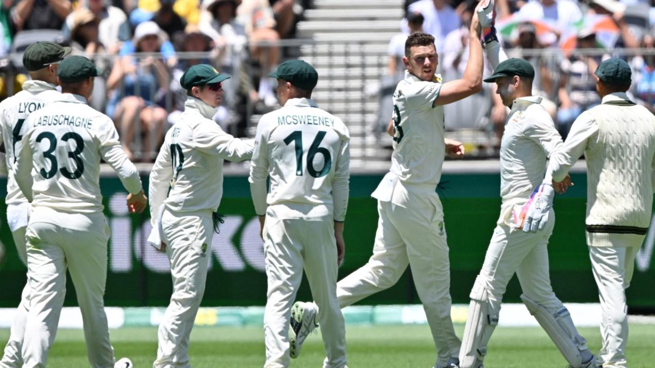 Josh Hazlewood bowls full spells at Adelaide Oval in recovery bid