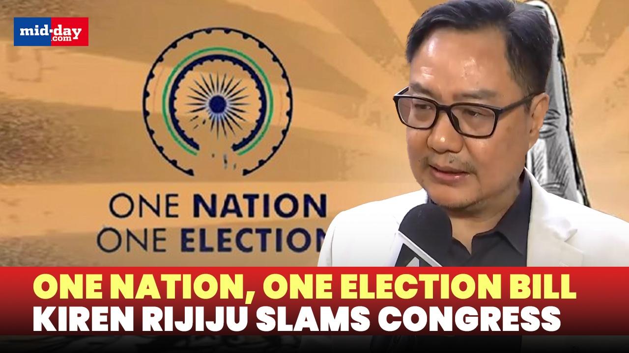 Rijiju criticizes Congress for opposing the One Nation, One Election Bill