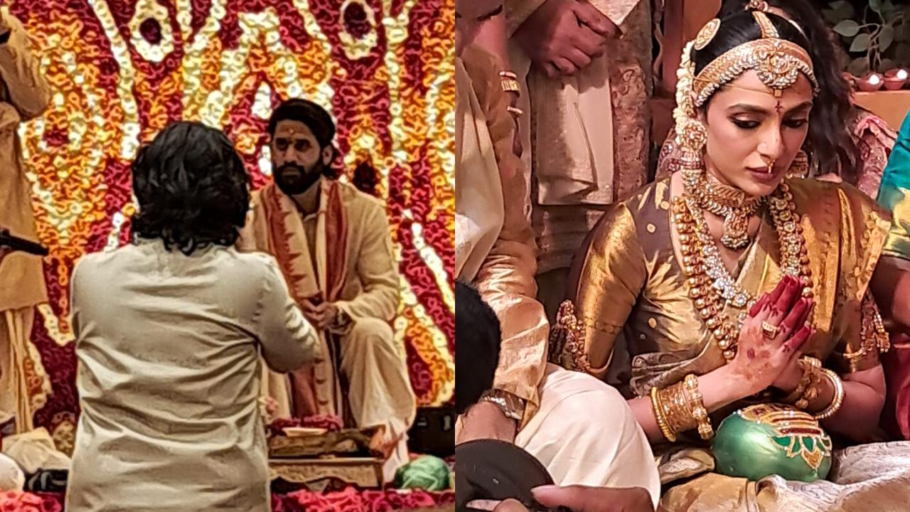 Leaked! First glimpse of Naga Chaitanya, Sobhita Dhulipala as bride and groom