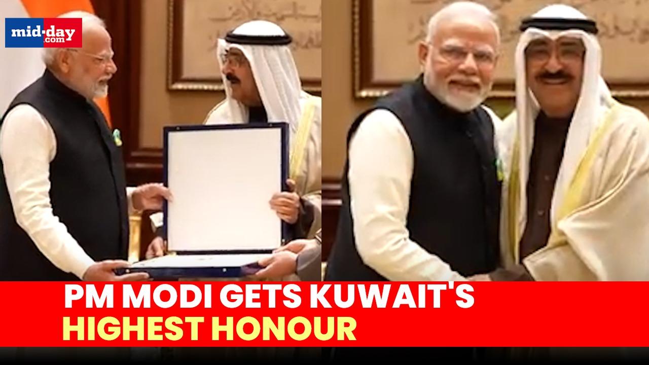 Kuwait Honors PM Modi with Prestigious 'Order of Mubarak Al-Kabeer'