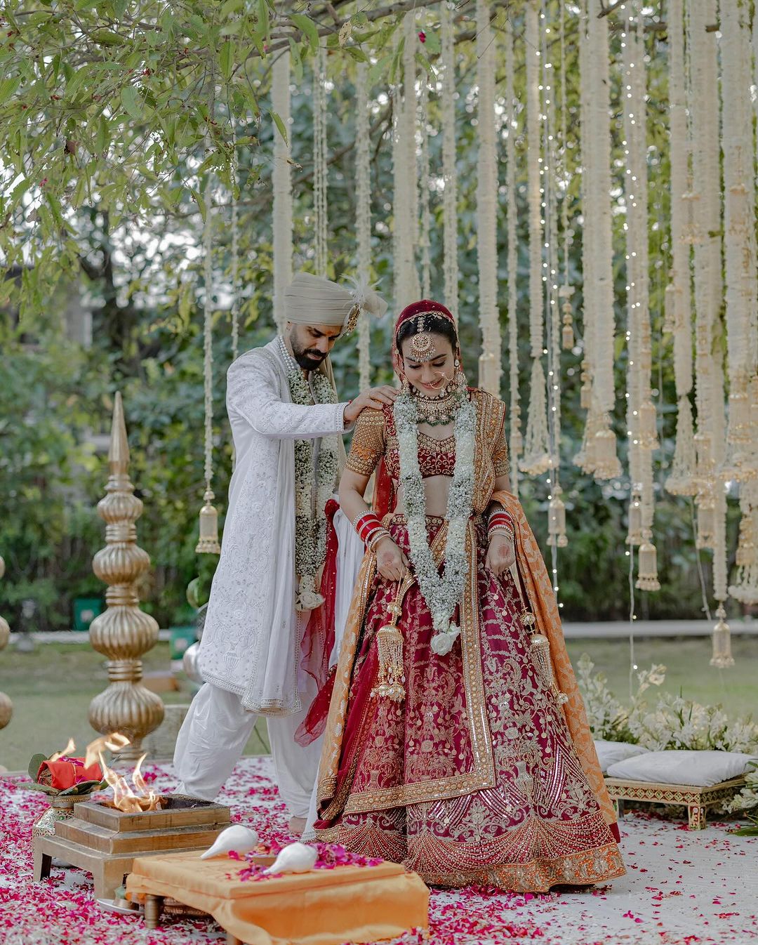 Surbhi took to Instagram and wrote, “Shubh Vivah,” as she shared her wedding pictures with Sumit Suri. The couple opted for an outdoor venue for their pheras and looked complete as they posed together, creating memories for a lifetime.