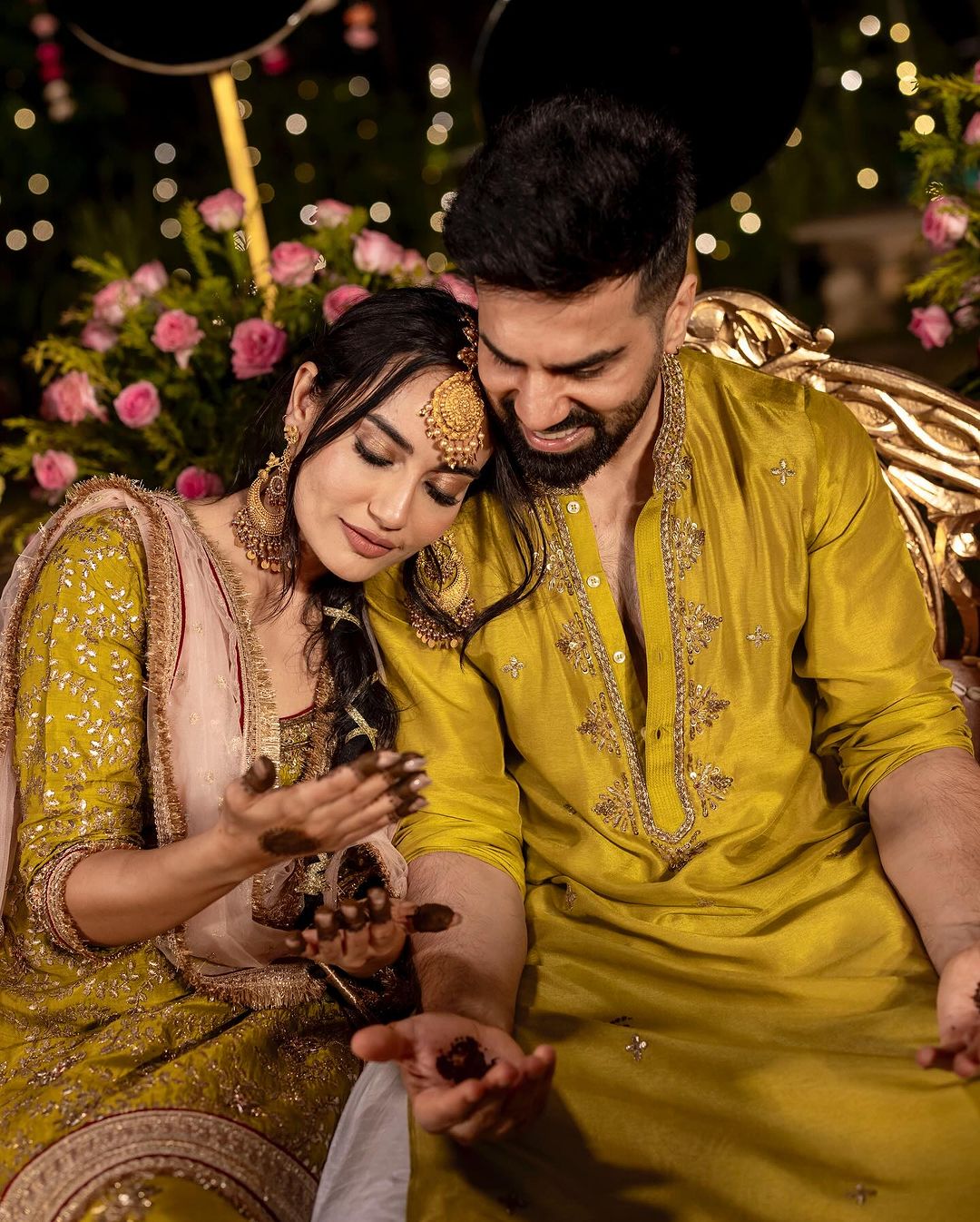 While sharing the first set of pictures from their pre-wedding festivities, Surbhi wrote, 