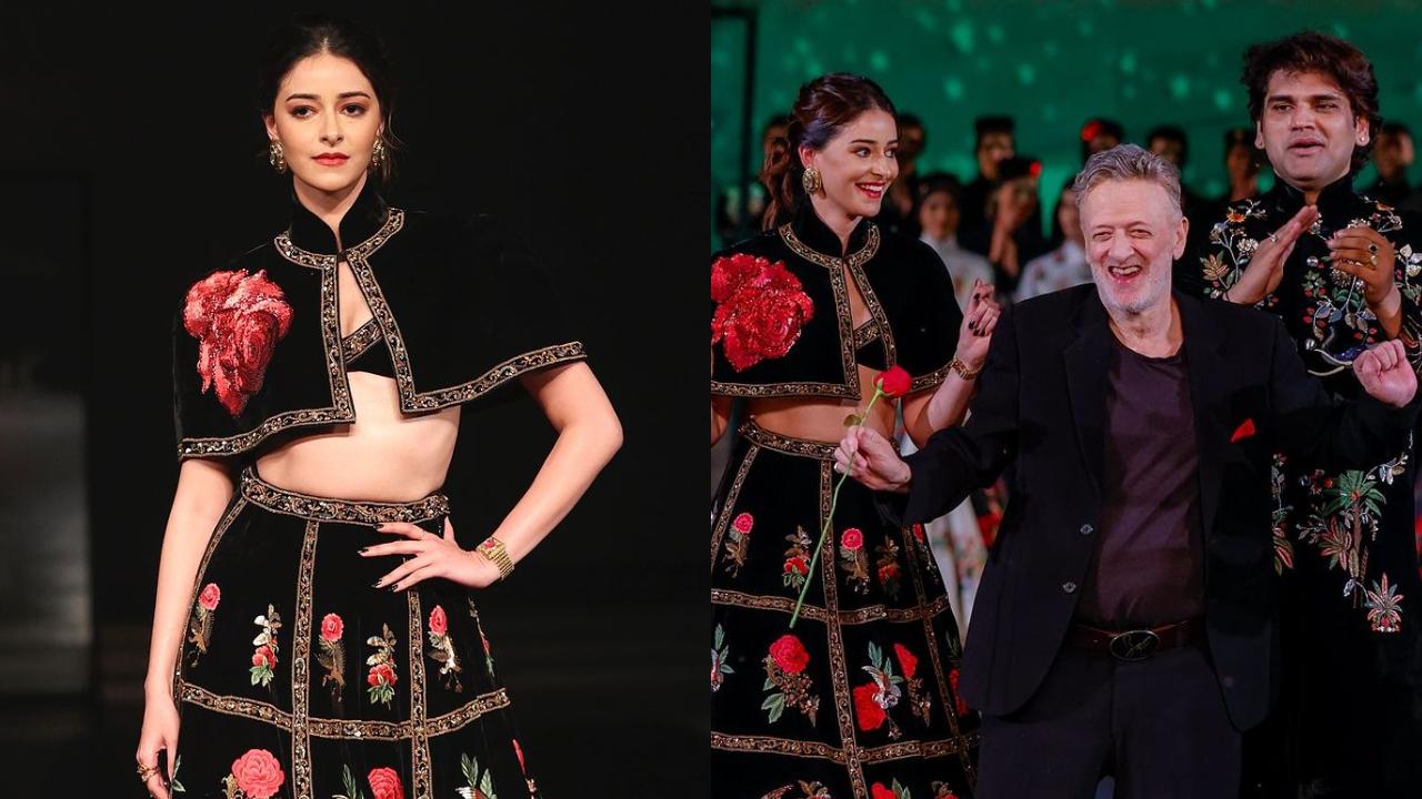 Ananya Panday walks for Rohit Bal as he returns to the runway after health scare | Lakme Fashion Week