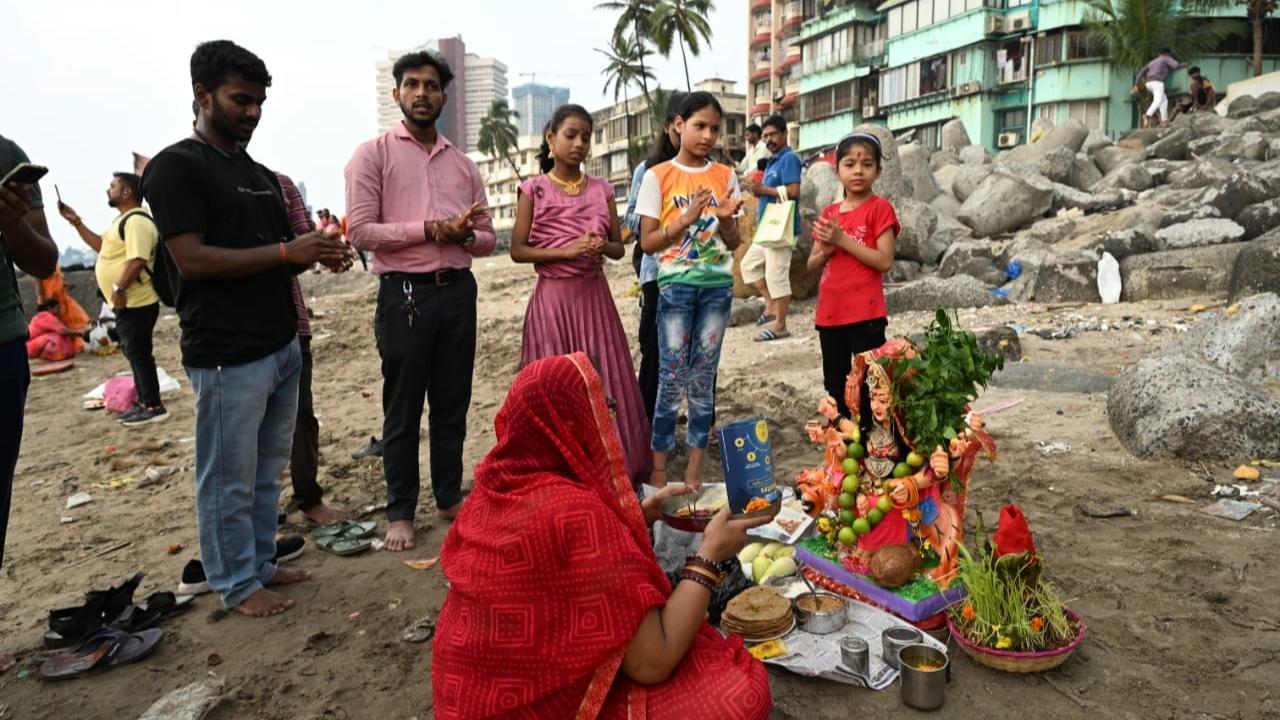 IN PHOTOS: Devotees in Mumbai bid emotional farewell to Goddess Durga