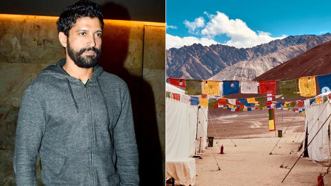 Farhan Akhtar drops glimpse of 'a quiet base' from sets of '120 Bahadur' in Lada