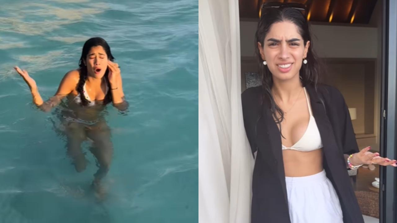 Janhvi Kapoor and Khushi Kapoor recreate Kim's 'diamond earrings' video