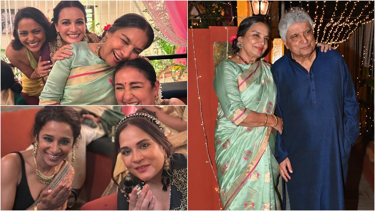 Inside Pics: Javed Akhtar, Shabana Azmi's intimate Diwali party