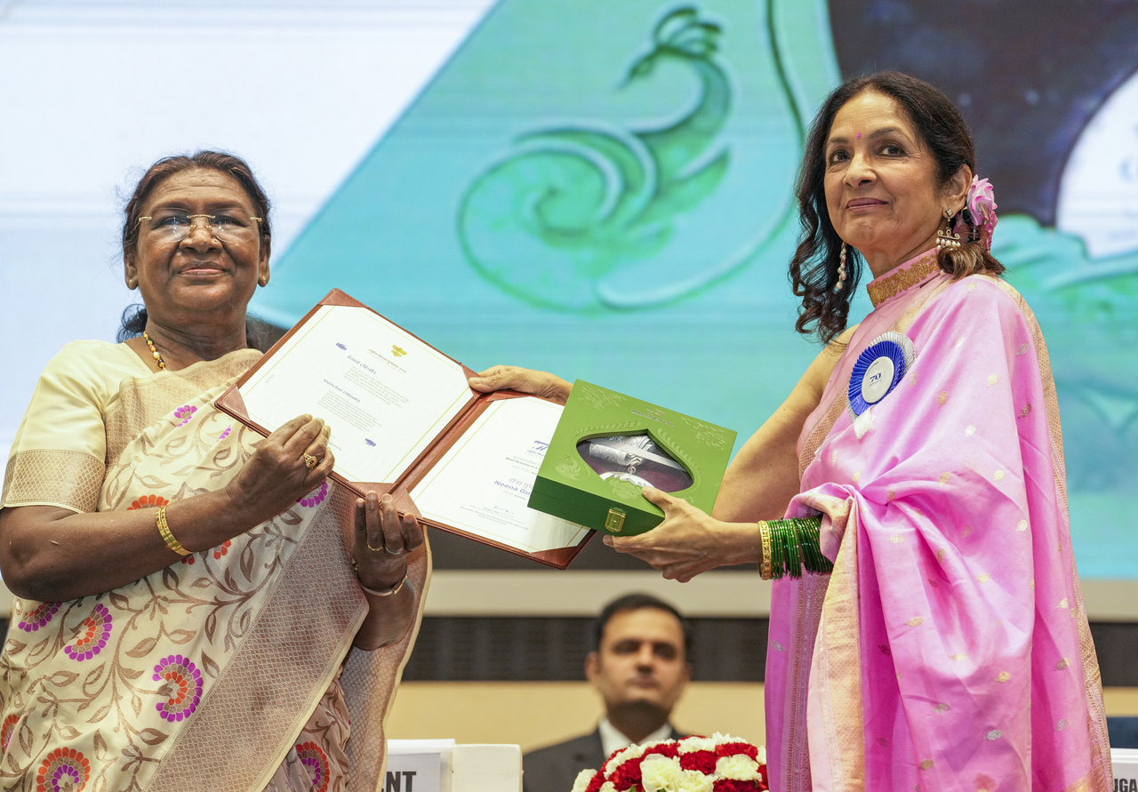 Veteran actor Neena Gupta received the award for Best Actress in a Supporting Role at the 70th National Film Awards for the film Uunchai.