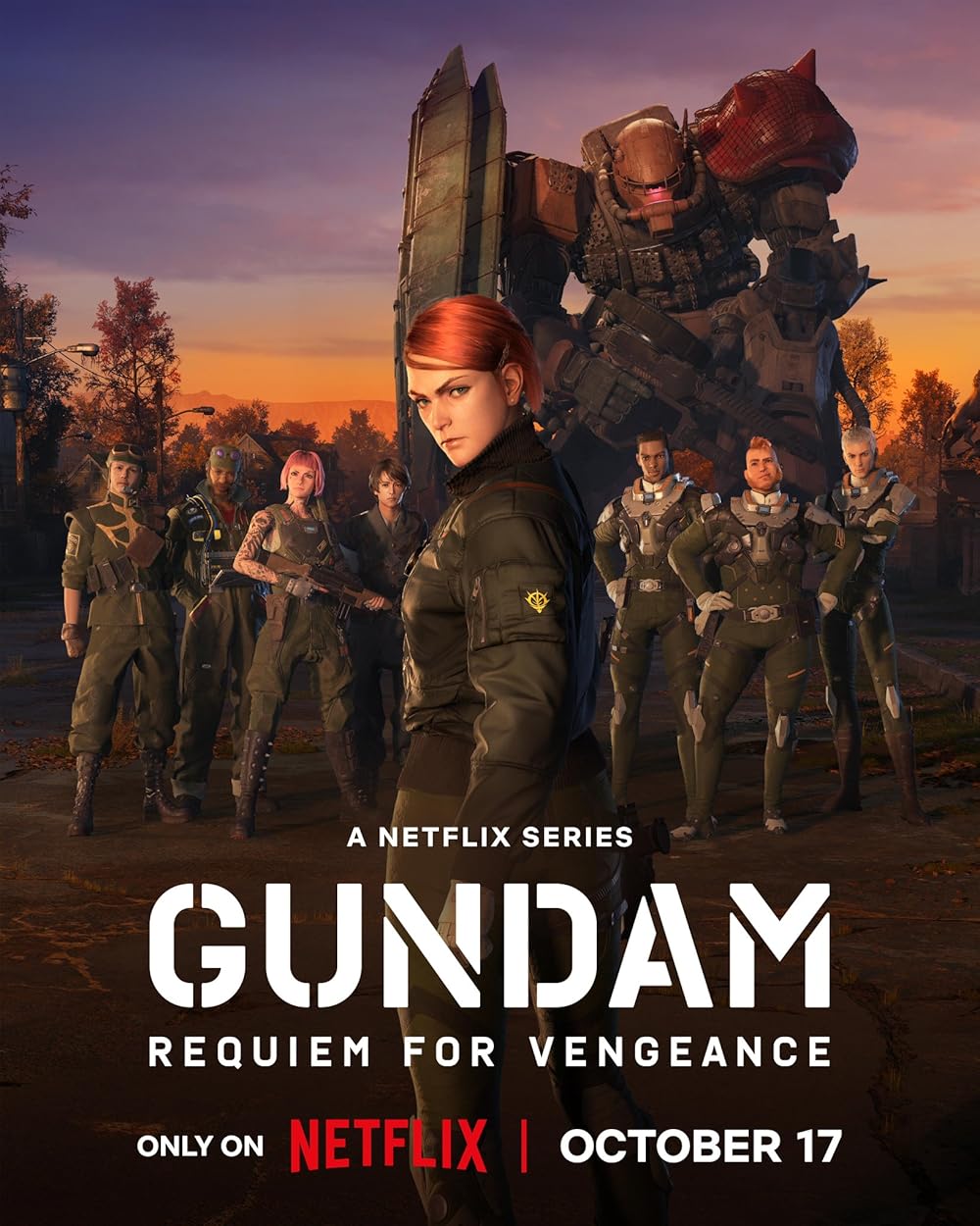 Gundam: Requiem for Vengeance (October 17, Netflix)Set during the One Year War of Universal Century 0079, this animated series follows Zaku pilot Iria Sorari and her squad as they fight to reclaim a base in Eastern Europe. Using advanced 3D visuals powered by Unreal Engine 5, 