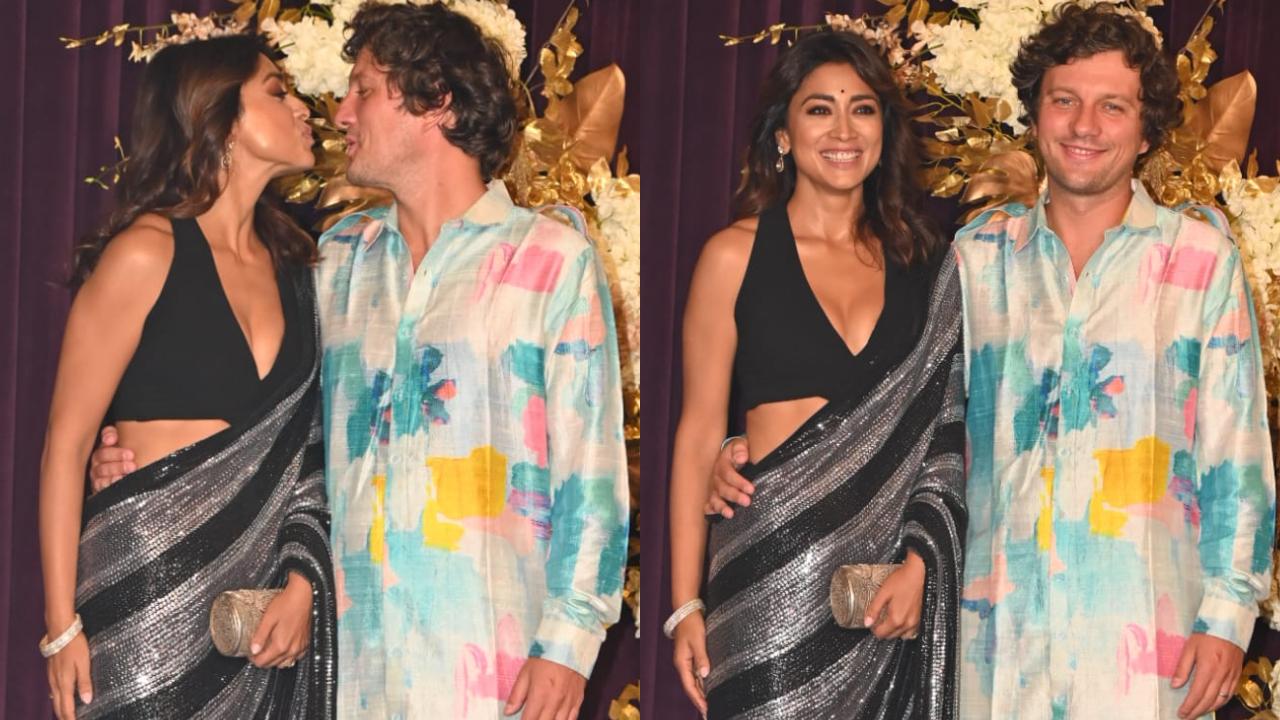 WATCH: Shriya Saran and Andrei Koscheev share a sweet kiss at MM's Diwali party