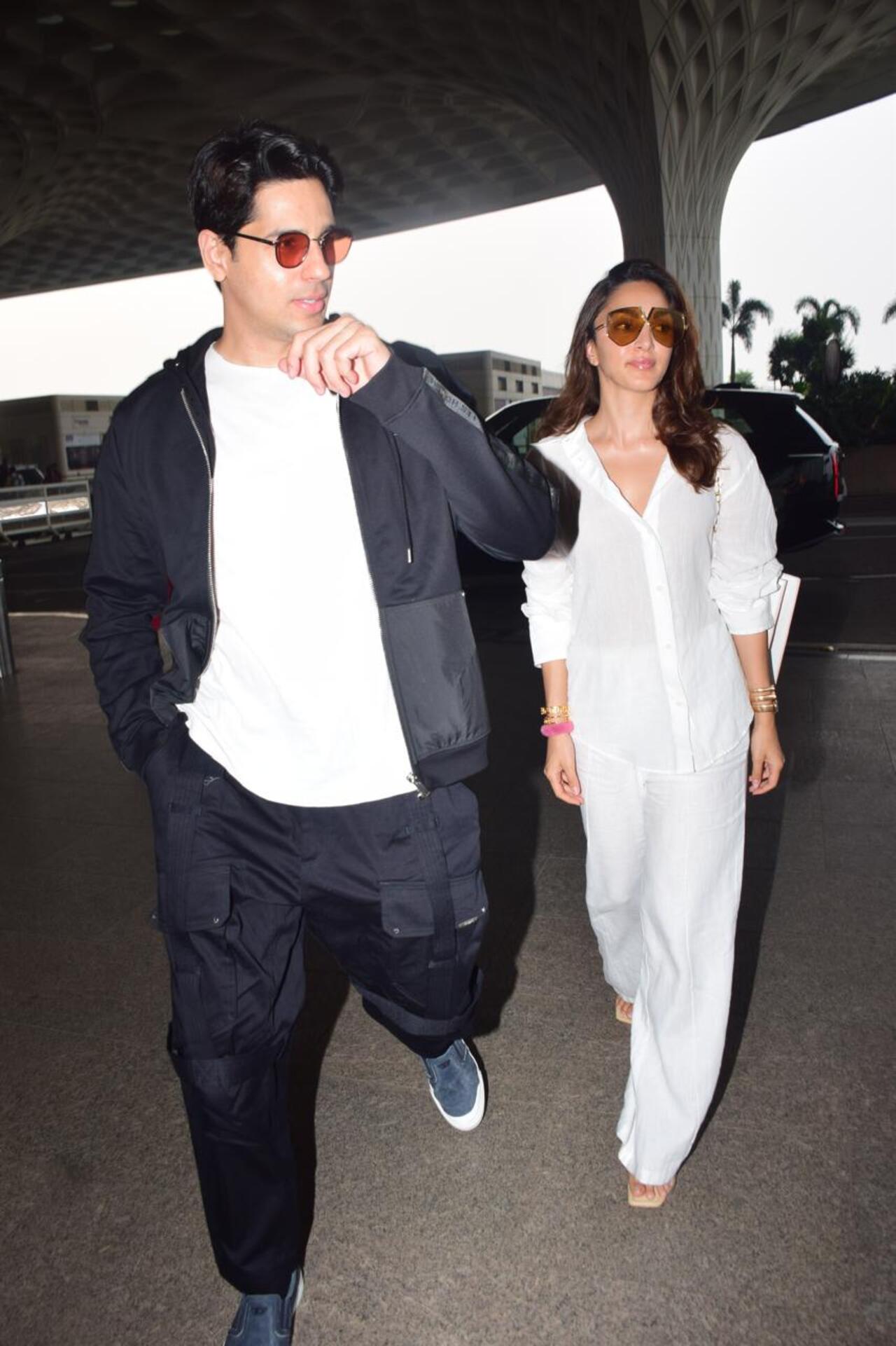 Power couple Sidharth Malhotra and Kiara Advani jetted off for a holiday amid the festive weekend.