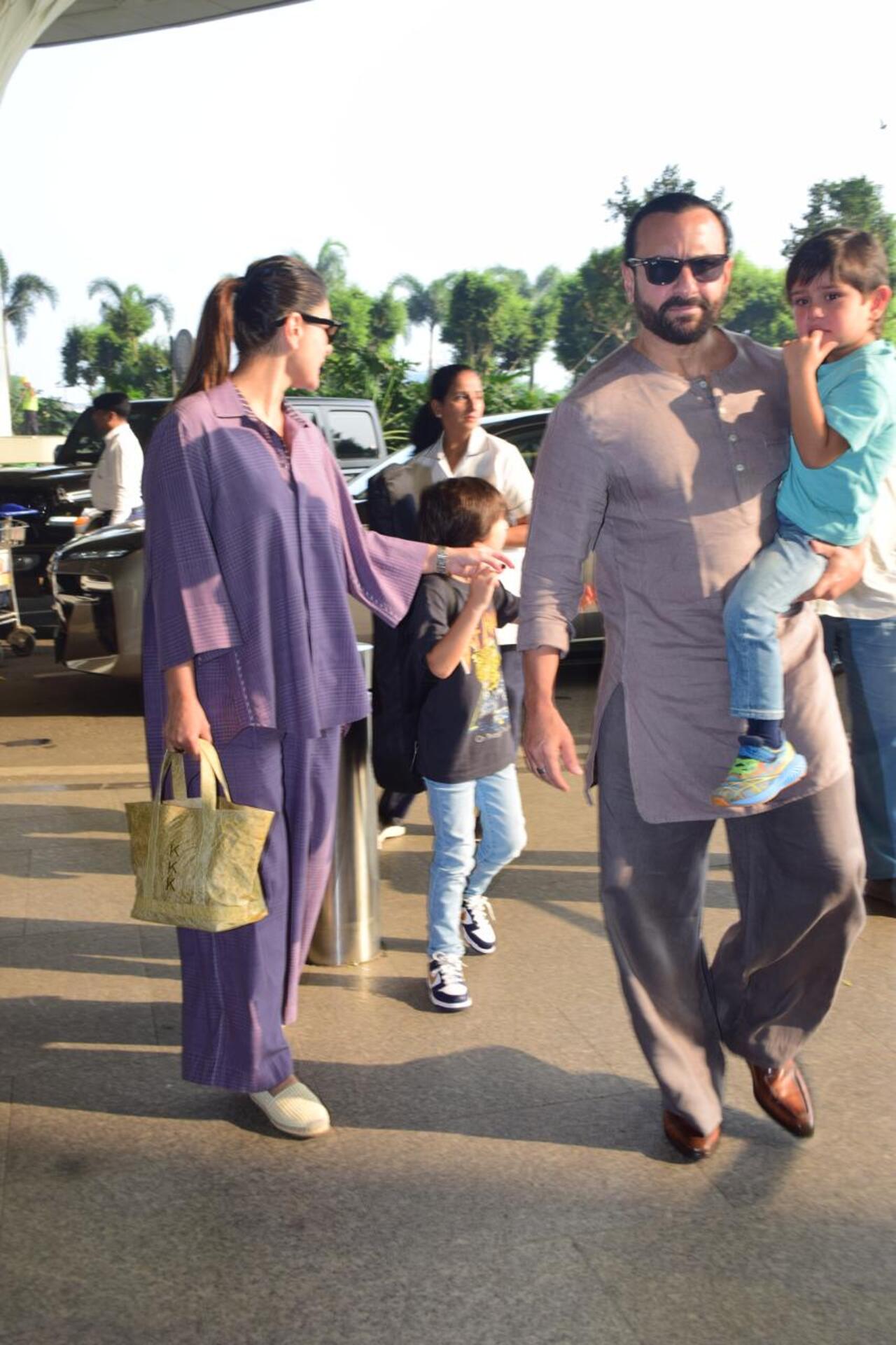 Kareena Kapoor and Saif Ali Khan along with their kids Taimur and Jeh jetted off for another holiday.