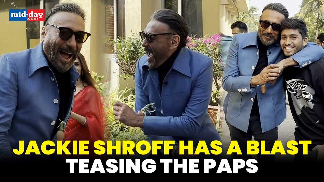 Jackie Shroff has fun with paparazzi alongside his 'Chidiya Udd' co-stars