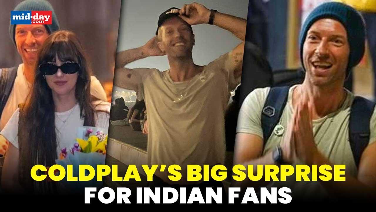 Coldplay’s Chris Martin arrives in Mumbai with partner Dakota Johnson ahead of I