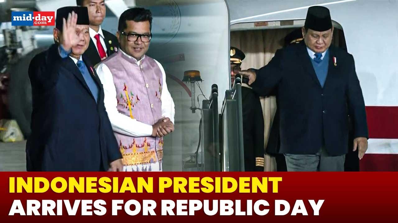 Indonesian President Prabowo Subianto lands in Delhi