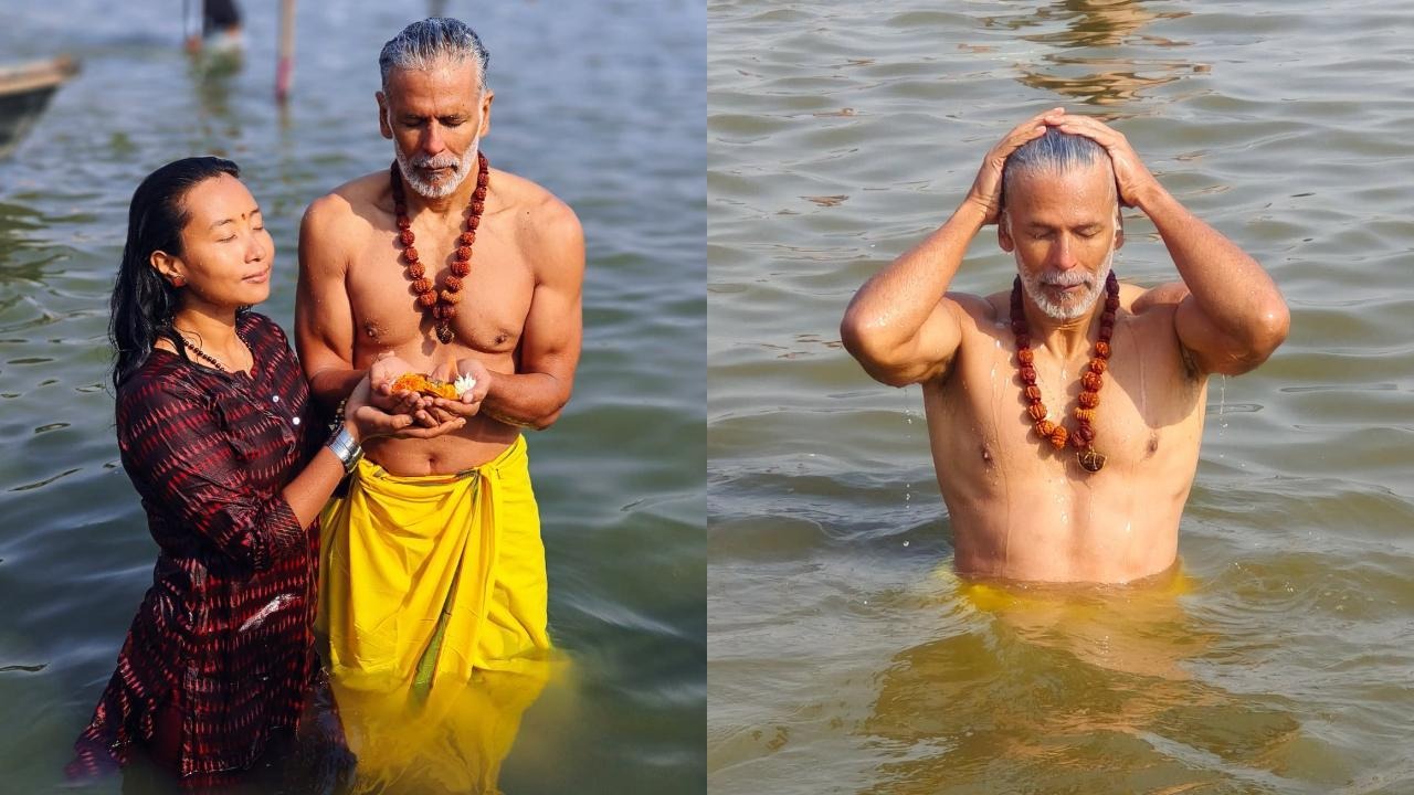 Milind Soman felt speechless while sharing his experience at Maha Kumbh 2025 and wrote in his posts that although his heart is full, he is sad about the stampede that led to the loss of lives. Read full story here