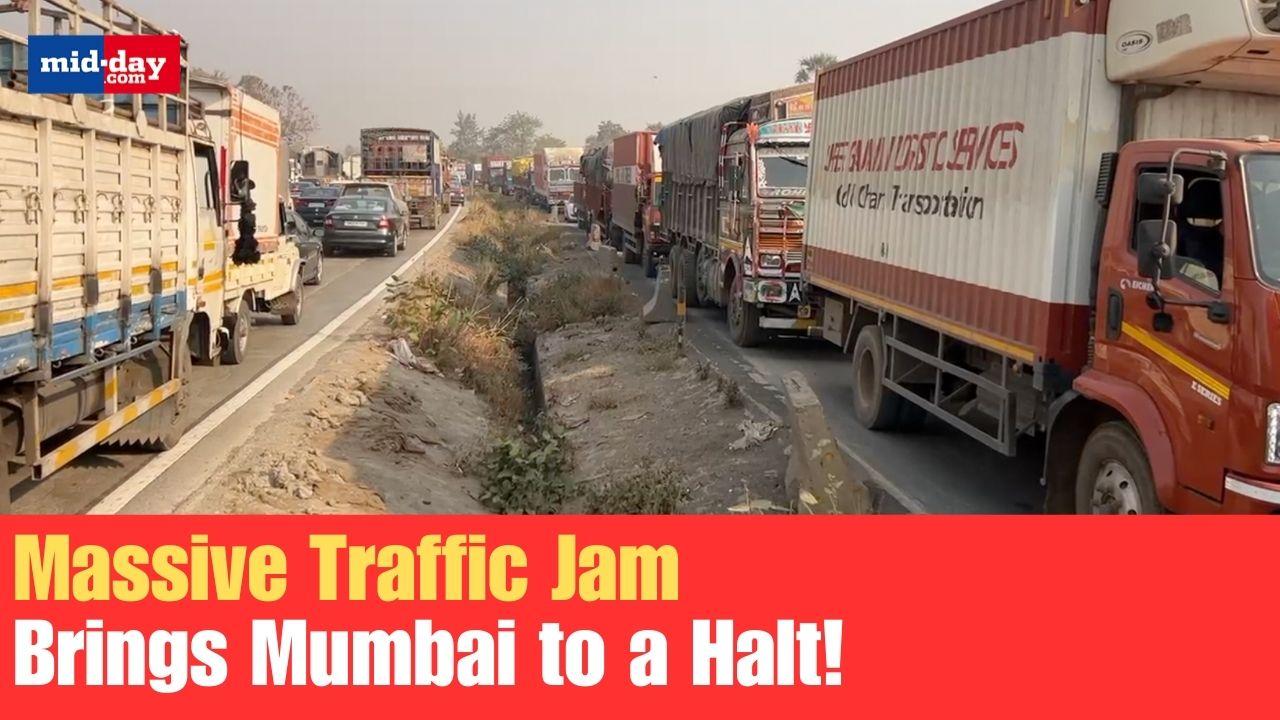 Truck accident sparks huge traffic jam on Mumbai-Ahmedabad Highway!