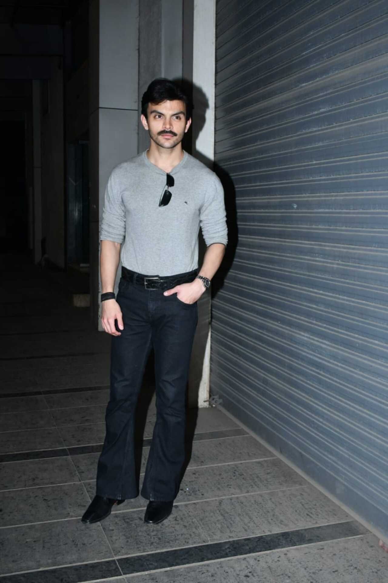 Veer Pahariya was spotted in the city in a casual look